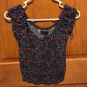 Aéropostale Off the Shoulder Floral Crop Top